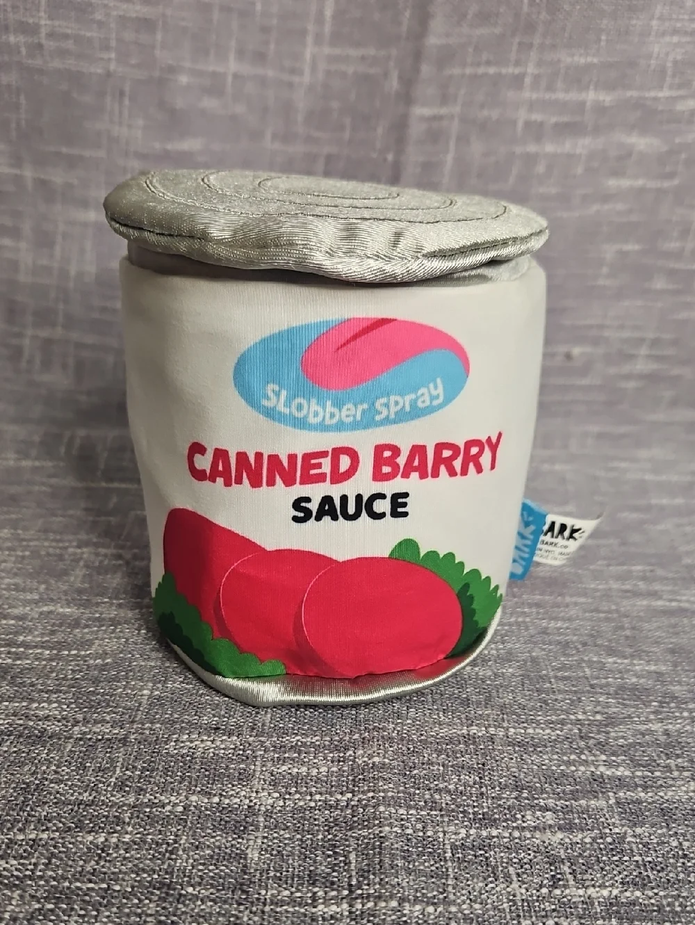 BARK Canned Barry Sauce Plush Dog Toy